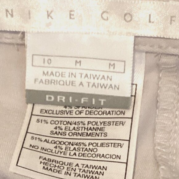 Nike Golf Dri-Fit Skirt 3-Pocket Front Pleat 10/M Light Khaki Beige Modesty 295G - Picture 7 of 9